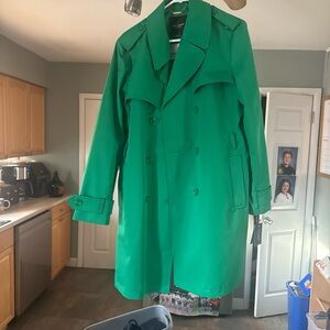 Kate Spade Vibrant Green Trench Coat